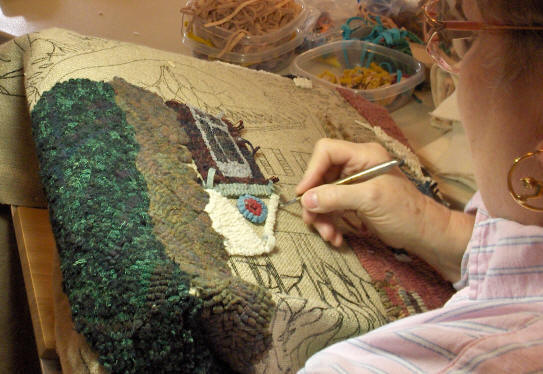 My Just Desserts, Rug Retreat, Expert rug hooker Judy Catanzaro